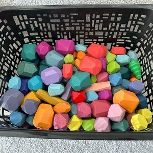 Colorful Geometric Stacking Blocks for Kids